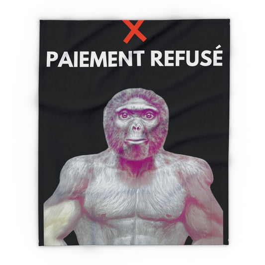 Plaid en polaire arctique Le singe paiement refusé