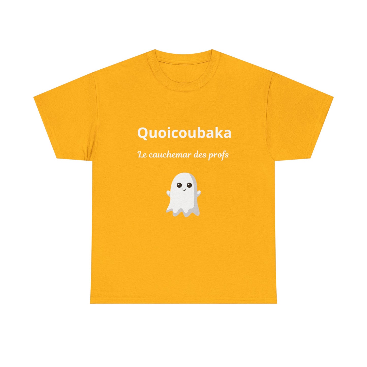 T-shirt humoristique unisexe en coton épais -Trend Quoicoubeh