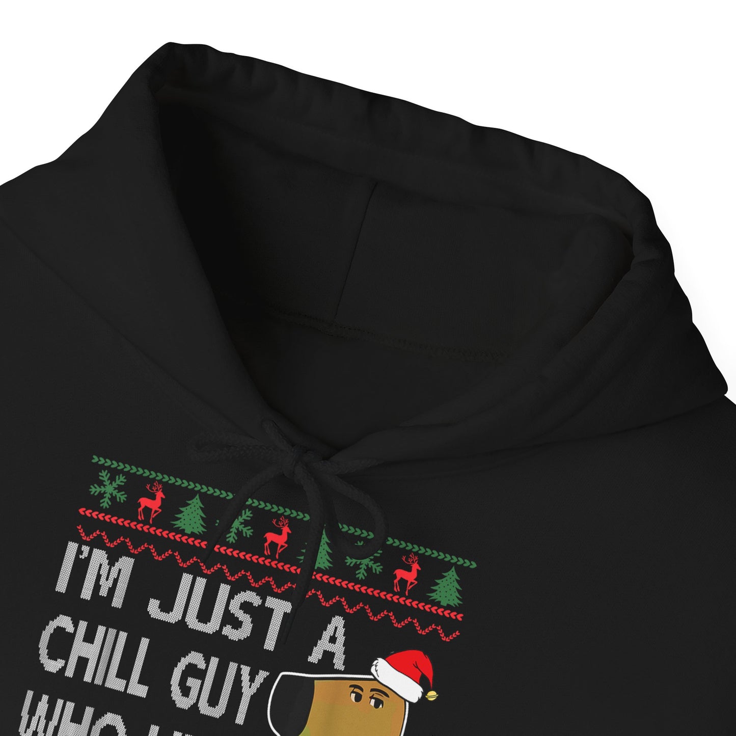 Hoodie unisexe drôle - Sweat-shirt graphique Chill guy Noel