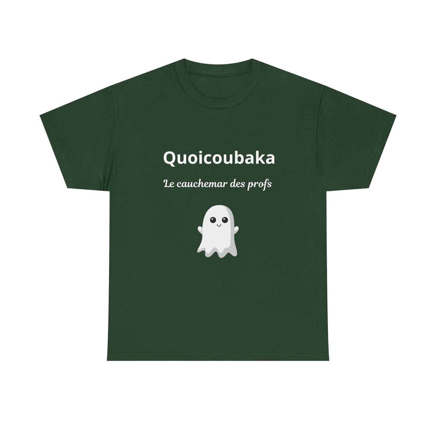T-shirt humoristique unisexe en coton épais -Trend Quoicoubeh