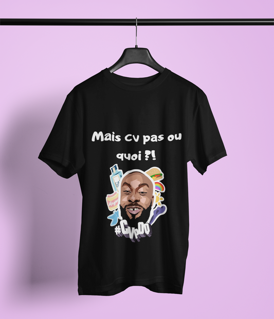 T-shirt humoristique unisexe en coton épais -Trend Binobile Mais Cv pas ou quoi