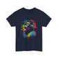 T-shirt humoristique unisexe en coton épais -Monkey hurlant