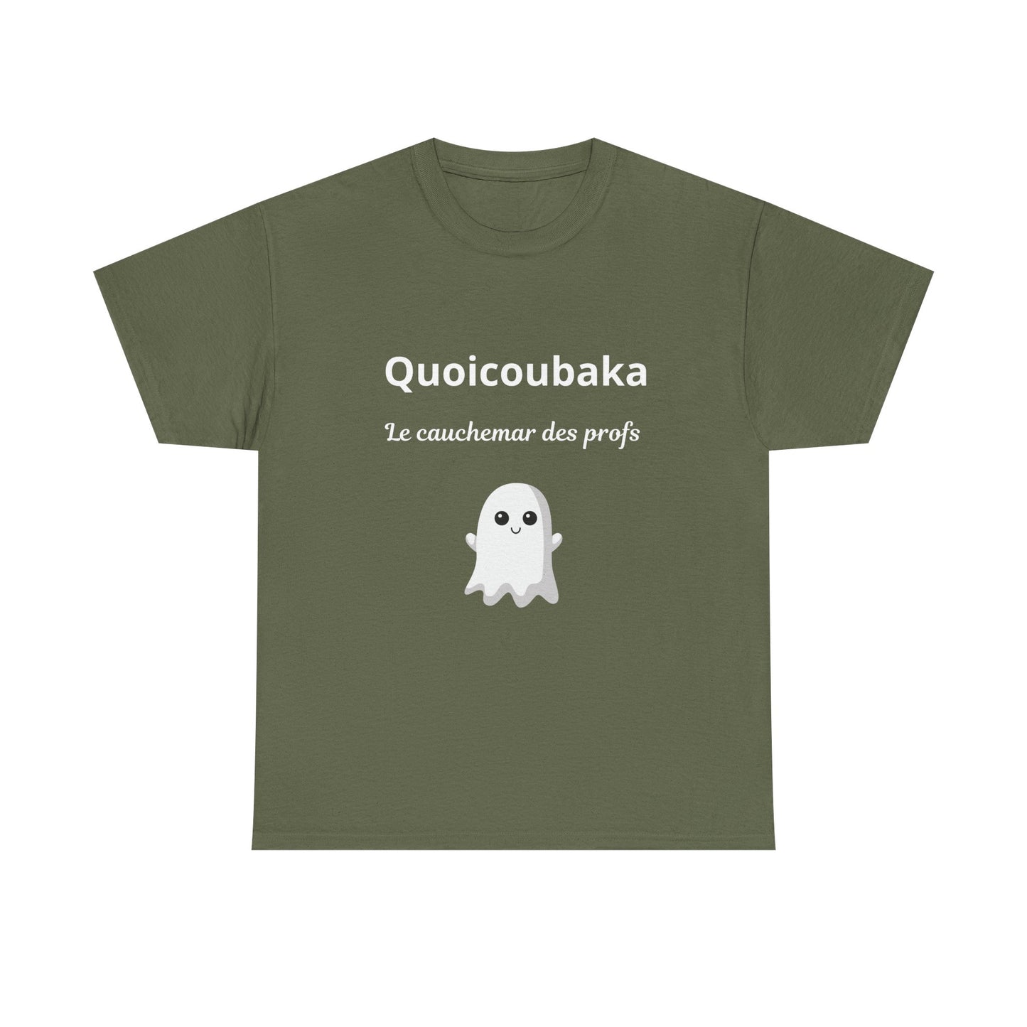 T-shirt humoristique unisexe en coton épais -Trend Quoicoubeh