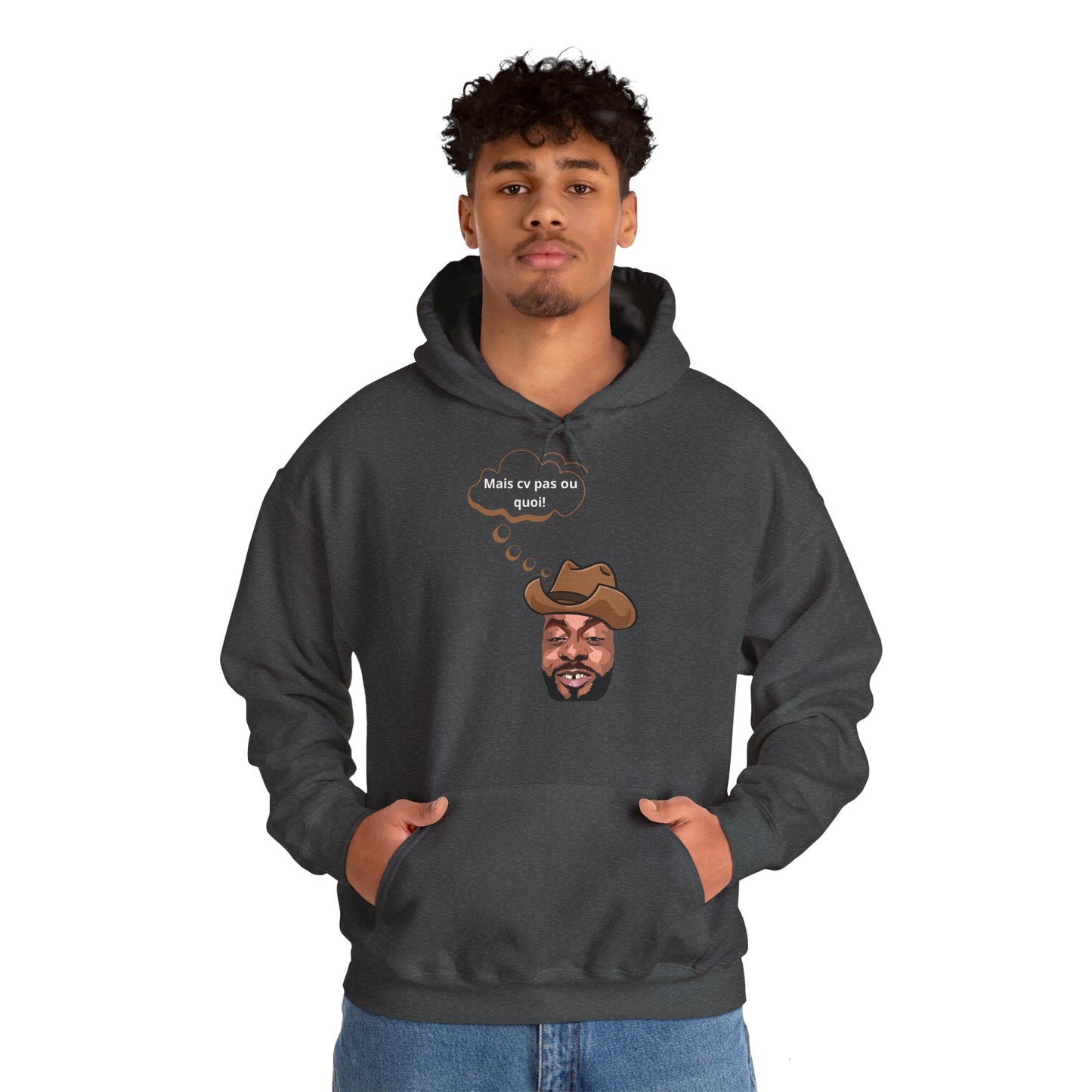 Hoodie unisexe drôle - Sweat-shirt graphique Binobile Mais cv pas ou quoi