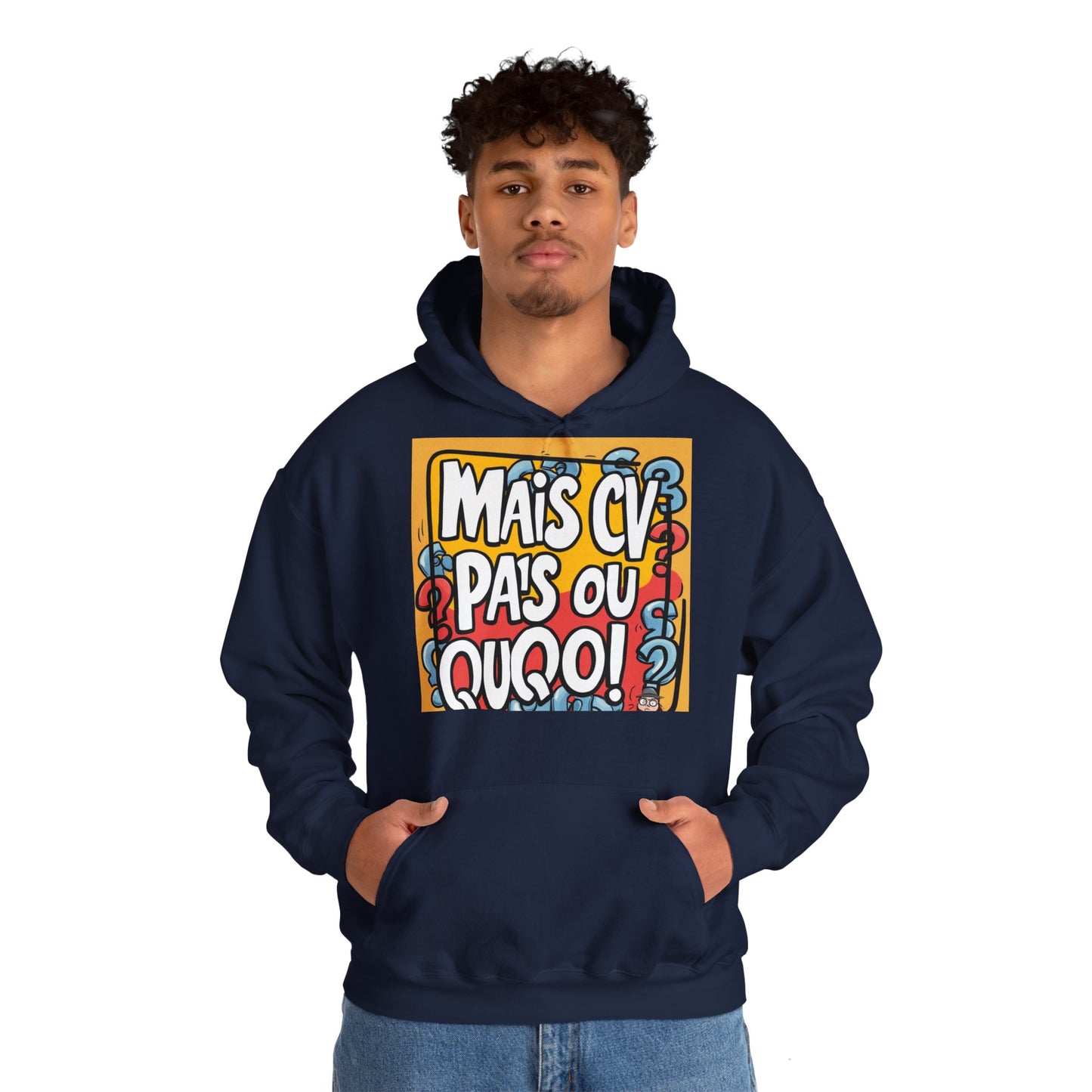 Hoodie unisexe drôle - Sweat-shirt graphique Mais cv pas ou quoi