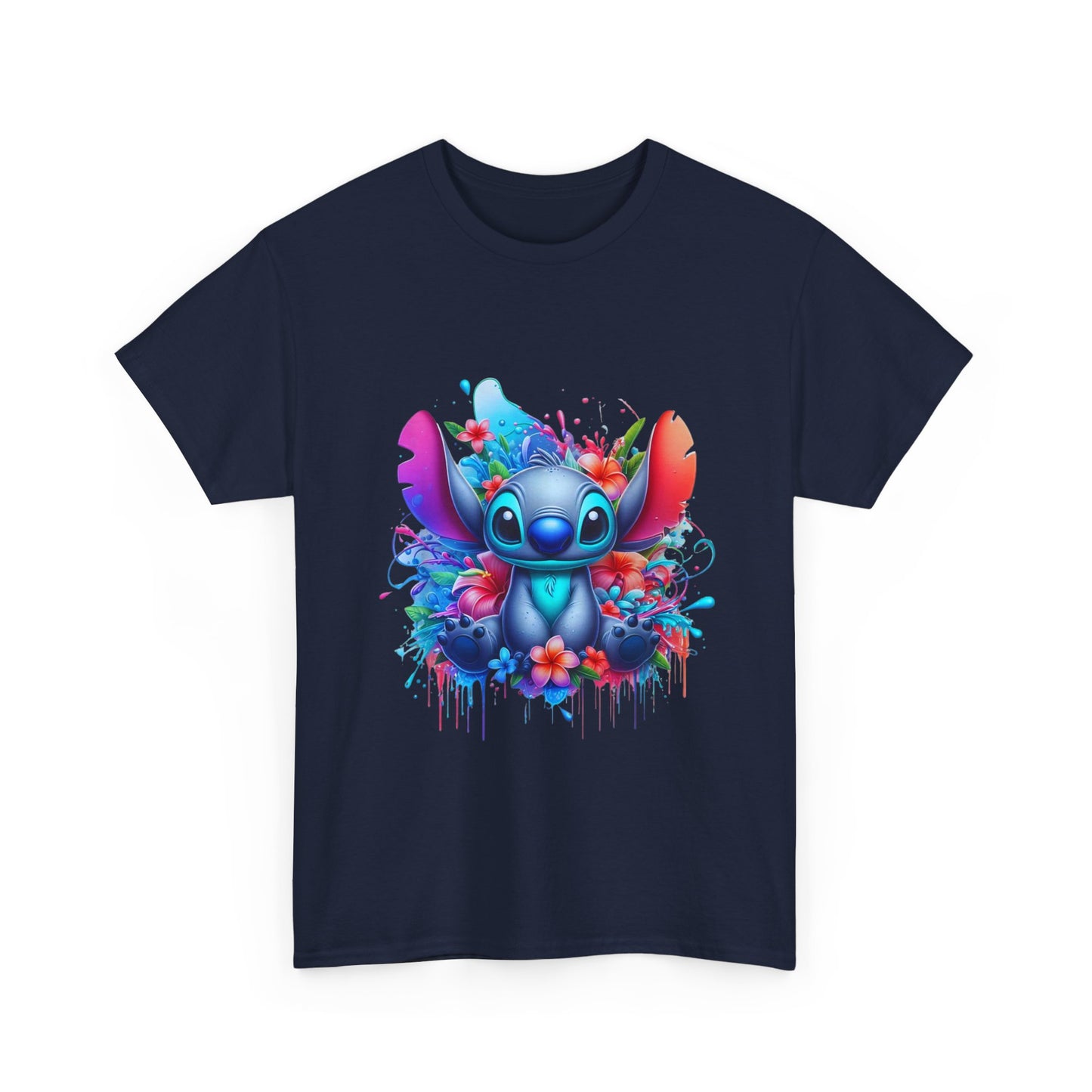 T-shirt humoristique unisexe en coton épais - Stitch