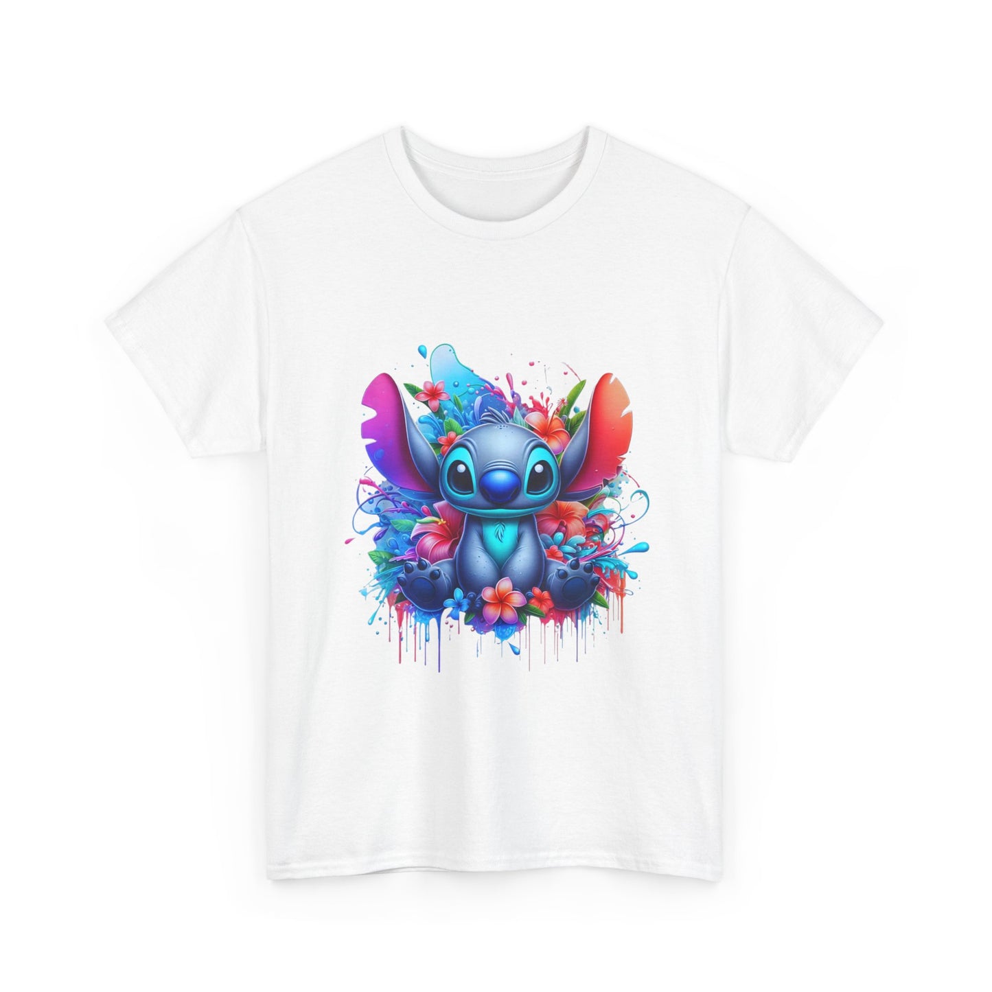 T-shirt humoristique unisexe en coton épais - Stitch